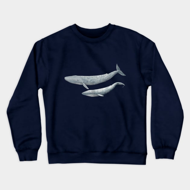 Blue whale Crewneck Sweatshirt by chloeyzoard